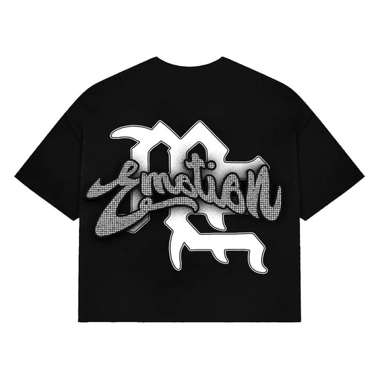 Mixed Emotions Cupid Cropped Tee Black