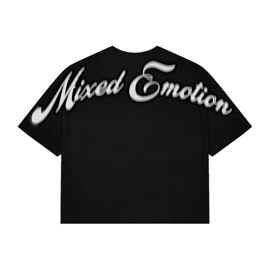 Mixed Emotions Pearl Cropped Tee Black