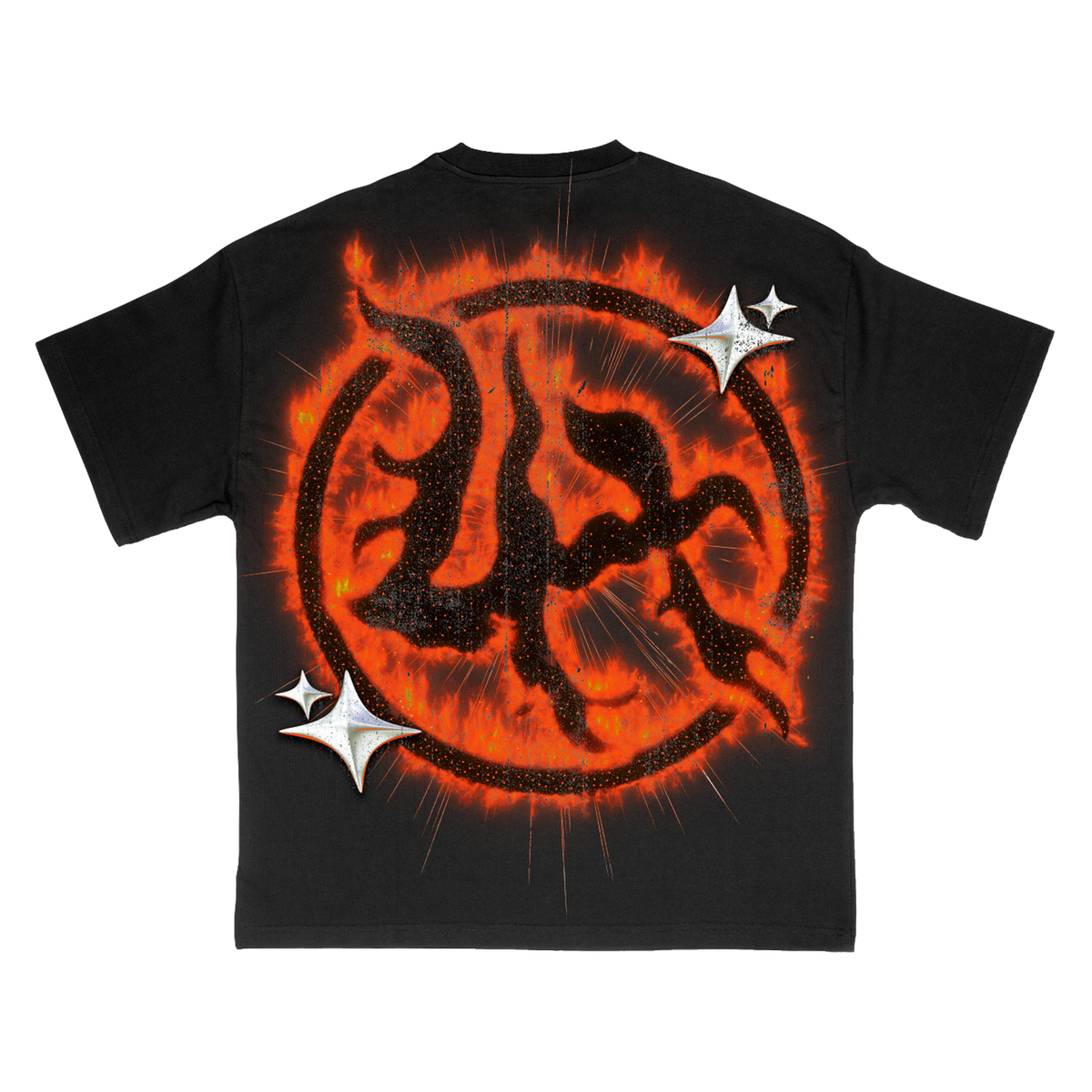 Lost Hills Triple Skull Tee Black