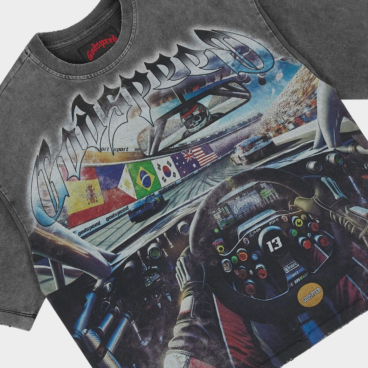 Godspeed Drivers Seat T-shirt Grey Wash