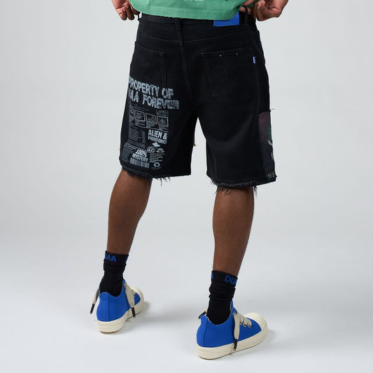 DUAA UFO Black Jorts