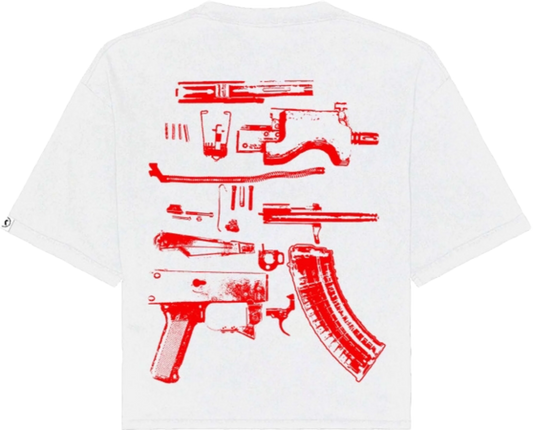 In Draco We Trust Oversized Tee White/Red