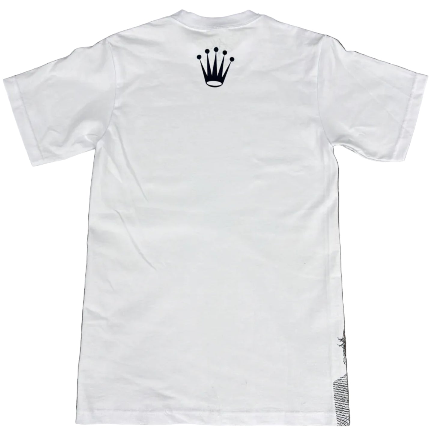 Skys Da Limit White Rhinestone Crown White T-Shirt