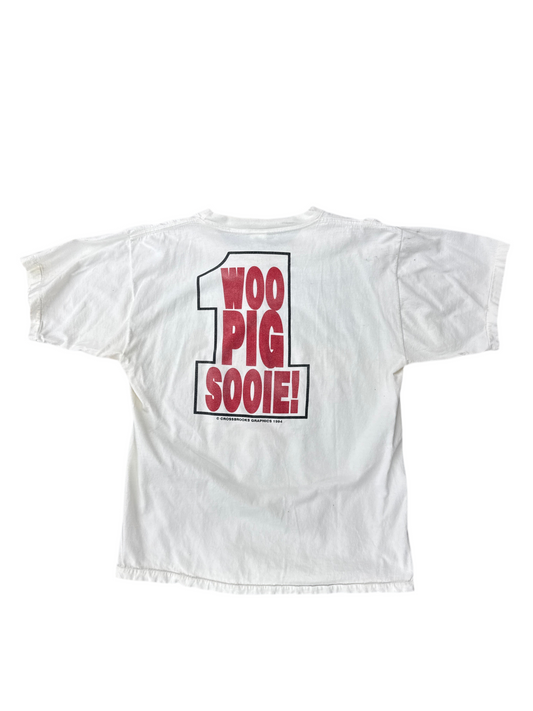 1990's Arkansas Razorbacks Final Four Woo Pig Sooie Double Sided Tee