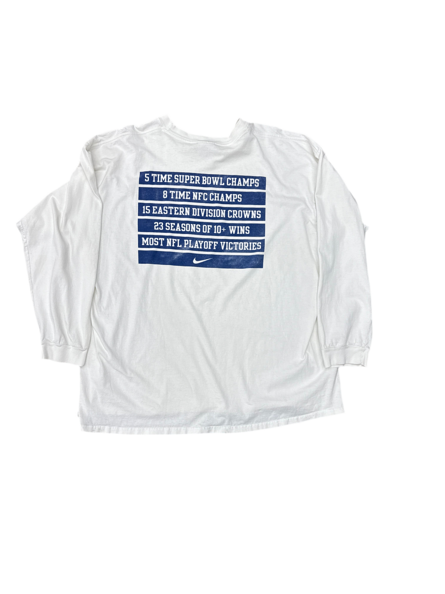 1990's Dallas Cowboys Nike Center Swoosh Long Sleeve