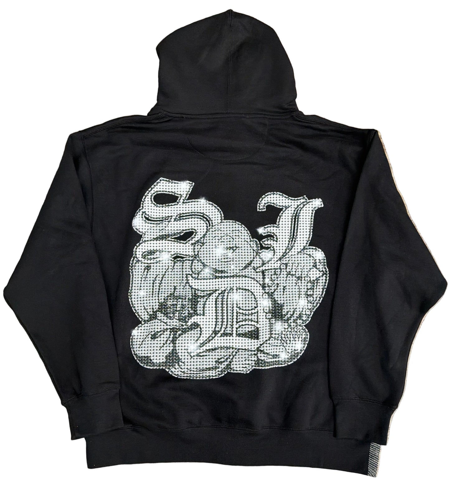 Skys Da Limit Printed Rhinestone Black/Grey Zip up