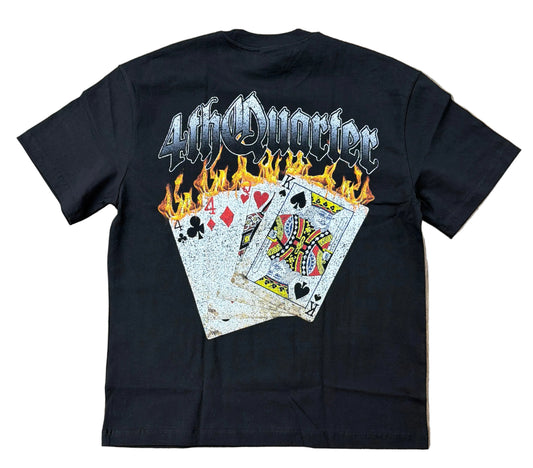 4th Quarter Black Winning Hand Tee