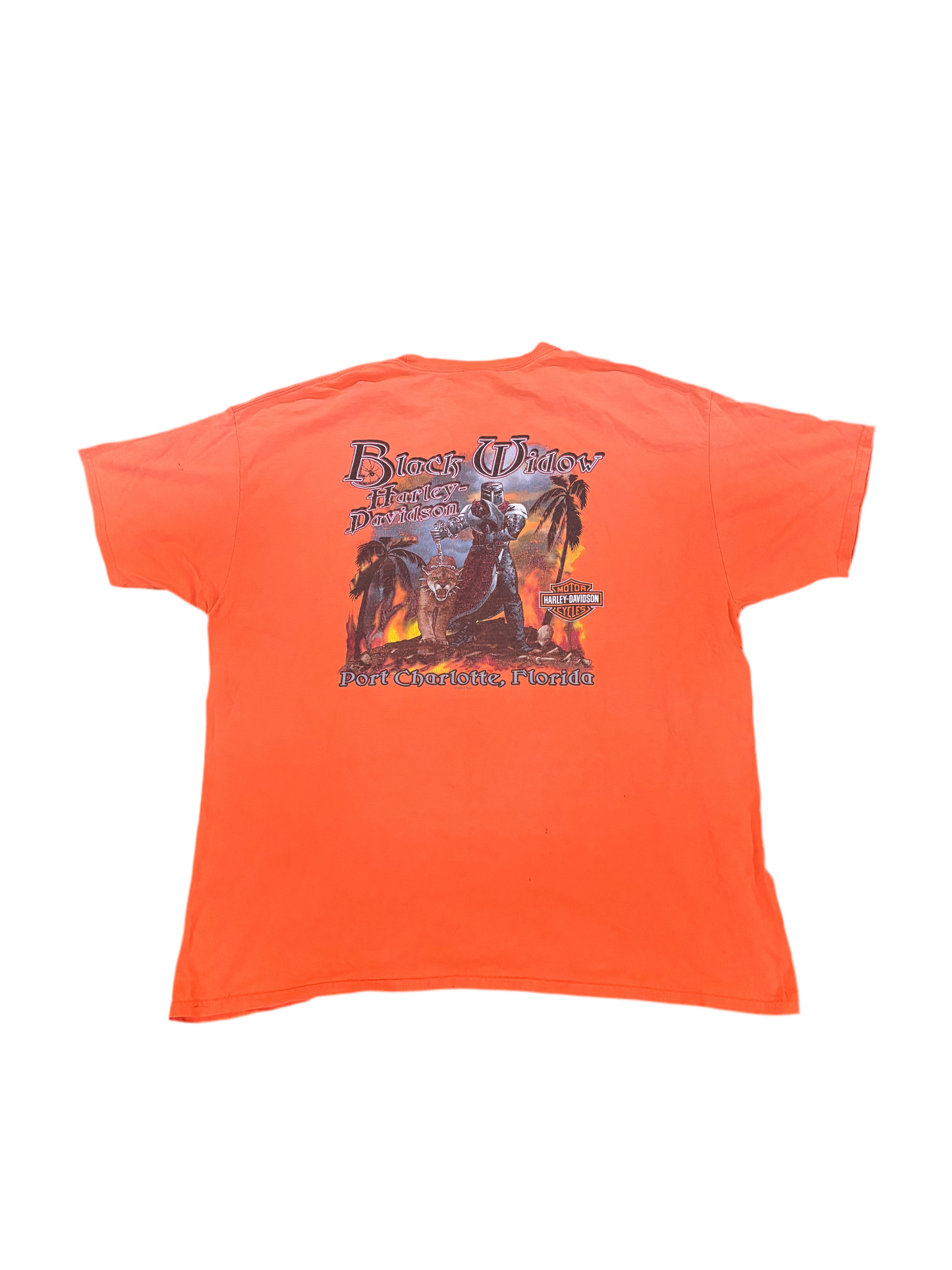 Black Widow Orange Harley Tee