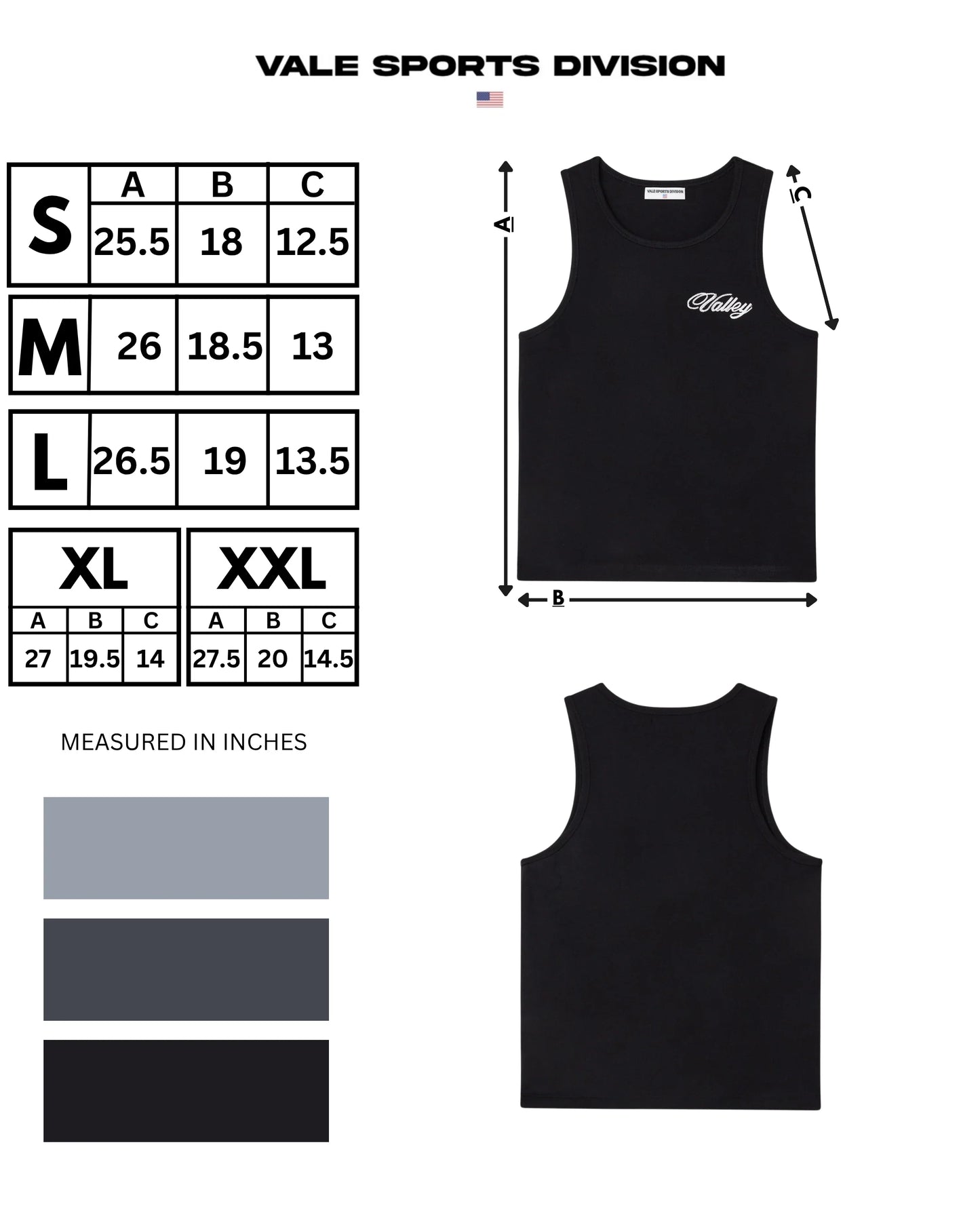 Vale Forever Black Slub Tank Top