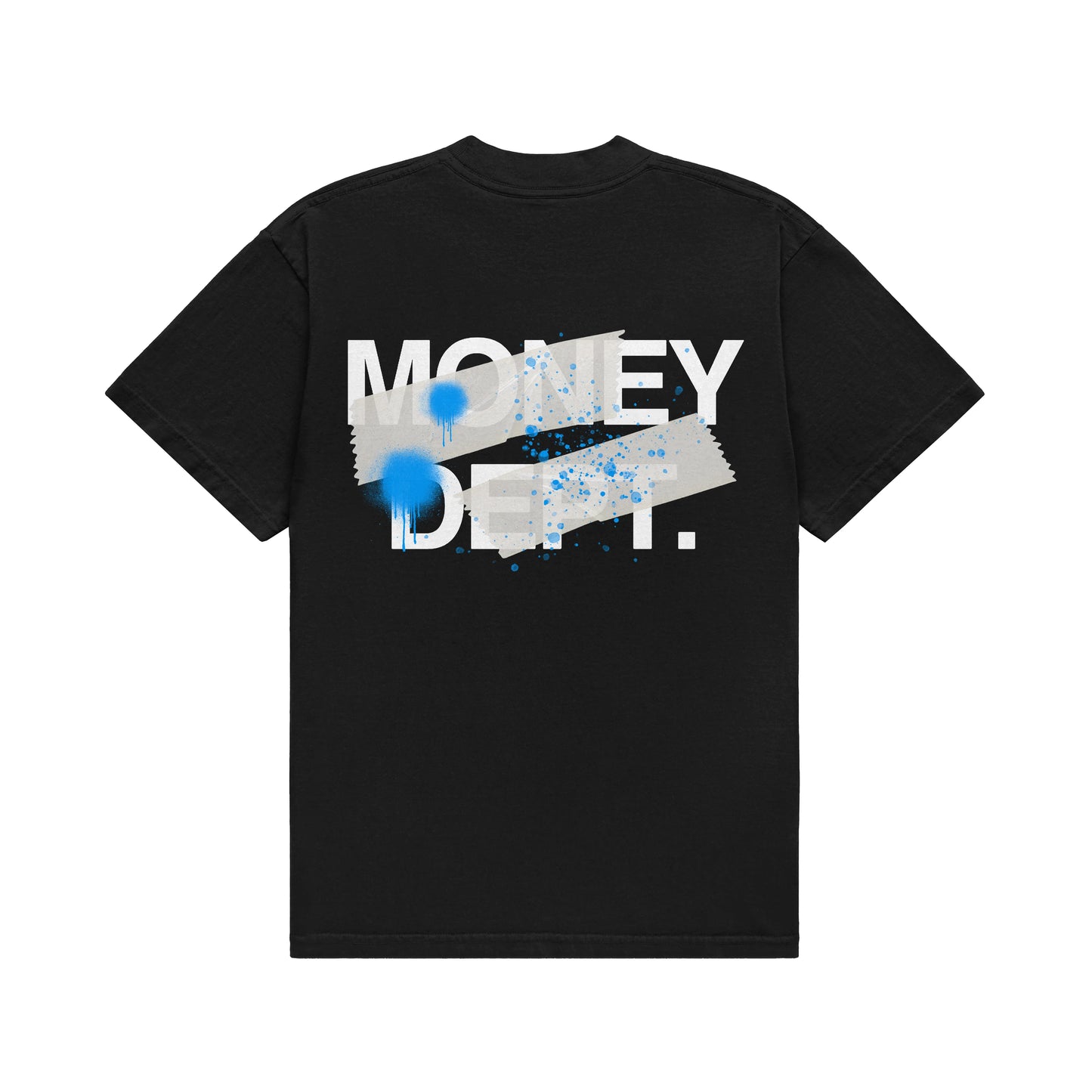 Money Dept. Black/Blue MD Tape Logo Tee