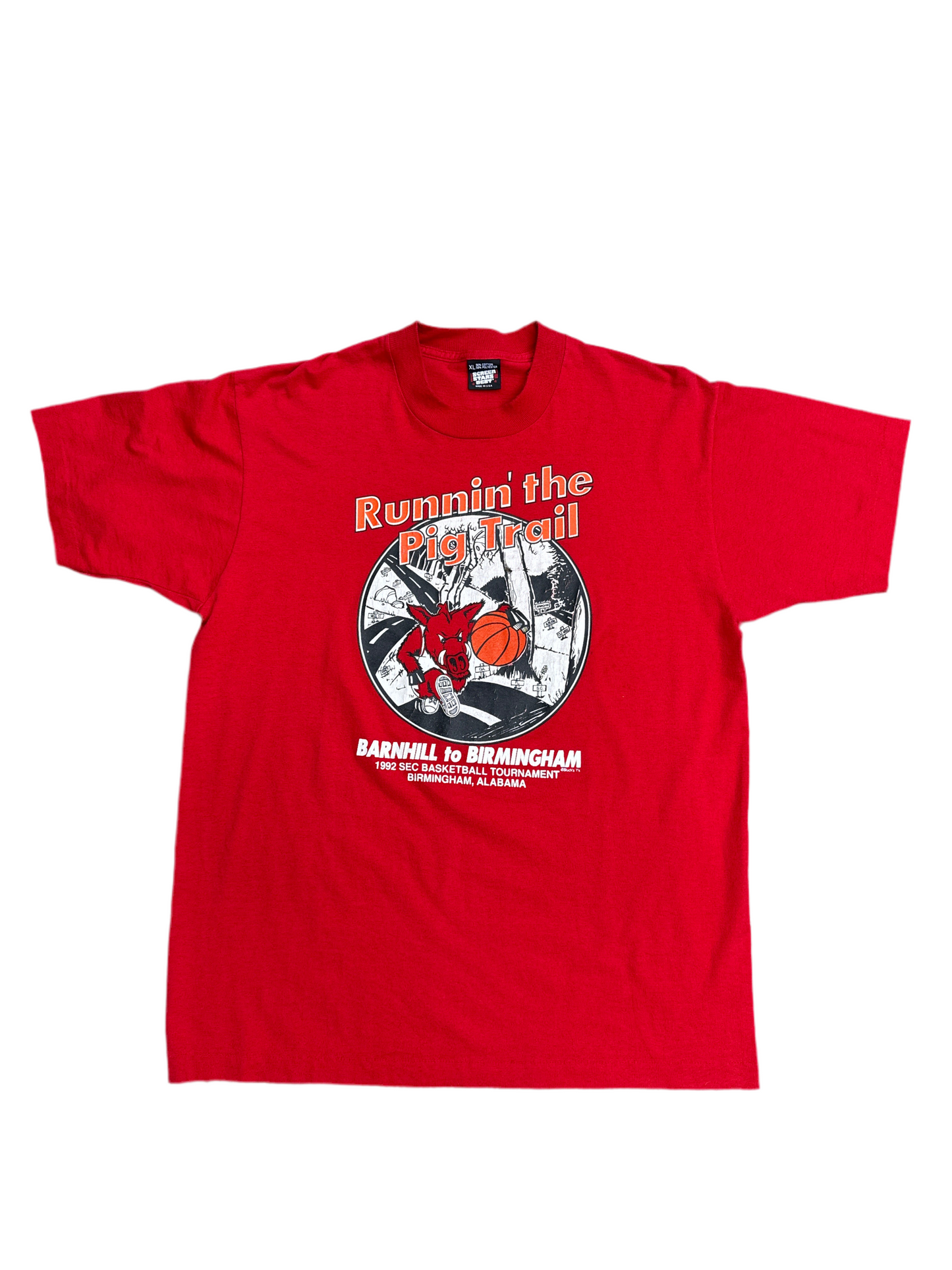 1990's Arkansas Razorbacks Runnin' The Pig Trail Tee