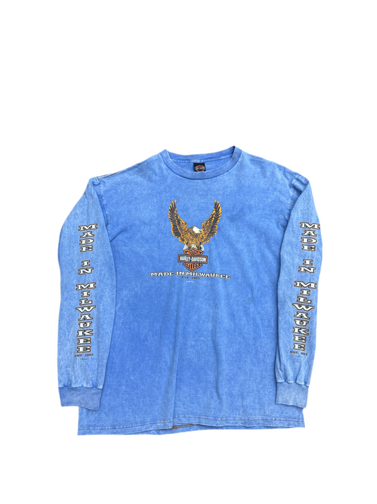 1990's Made In Milwaukee Harley Davidson Long Sleeve