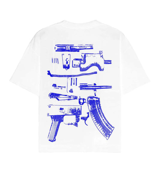 In Draco We Trust Oversized Tee White/Blue