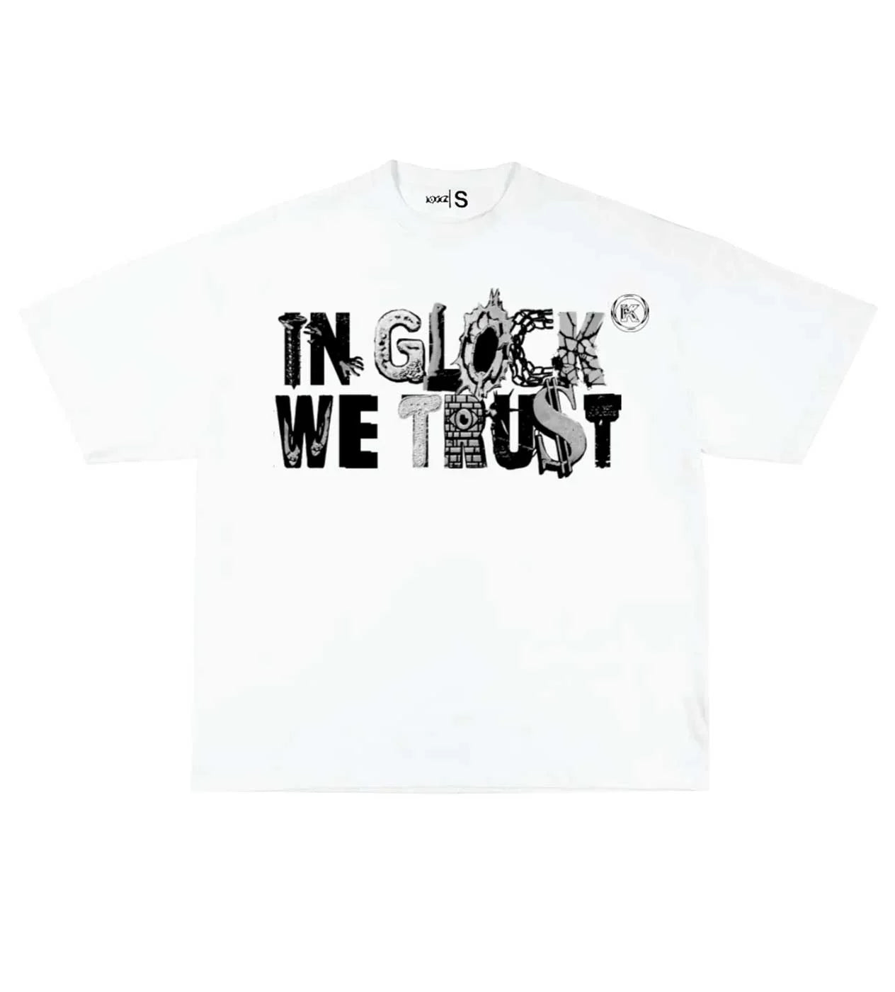 Kixkz Skrapyard Oversized Tee White/Black