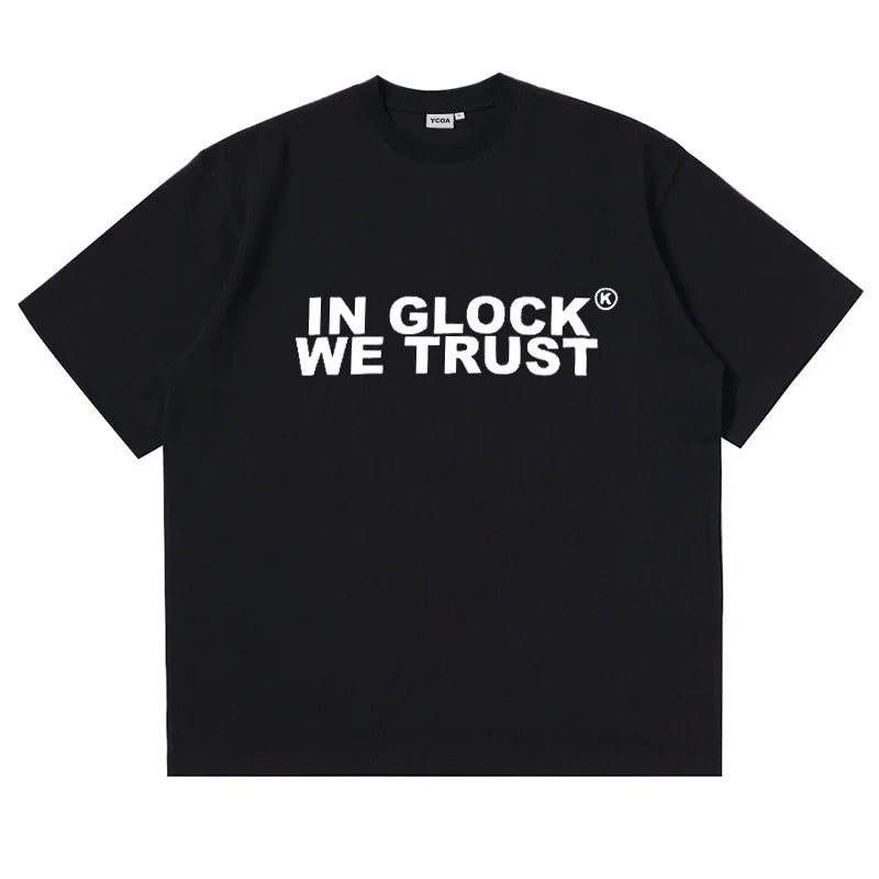 In Glock We Trust Oversized Tee White/Black