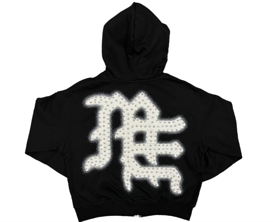 Mixed Emotions Black ‘End’ Rhinestone hoodie