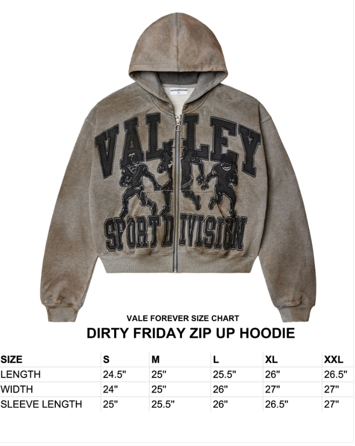 Vale Forever Dirty Friday Zip Up Hoodie