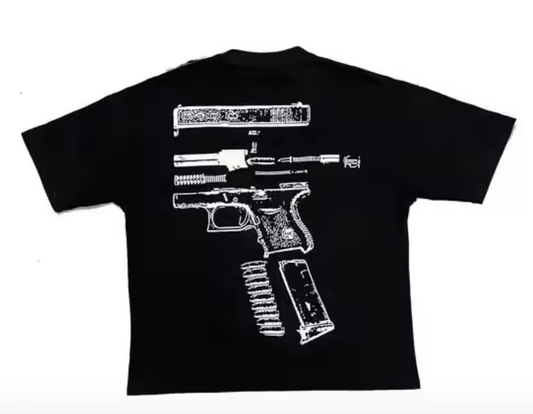 In Glock We Trust Oversized Tee White/Black