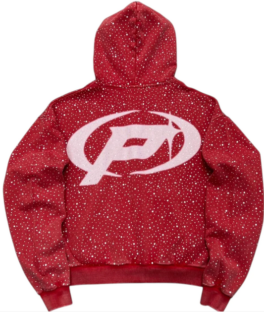 Prestige Collection Diamond Hoodie Red