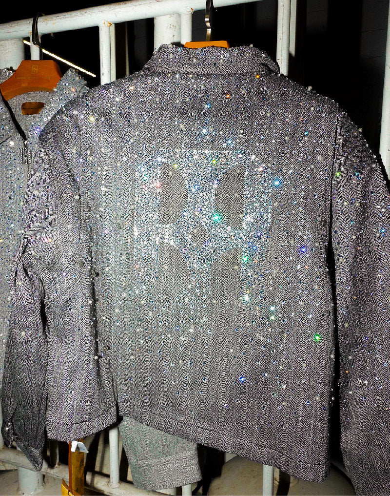 Birth Of A Royal Child 20K Diamond Zipper Jacket Brown