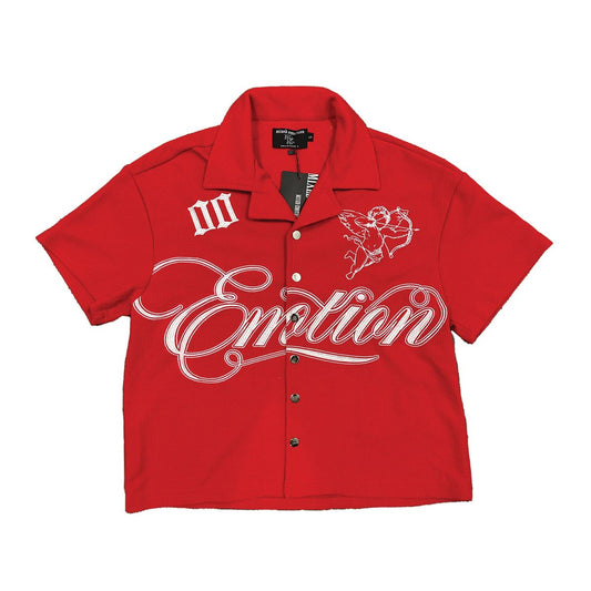 Mixed Emotions Red Signature Button Up