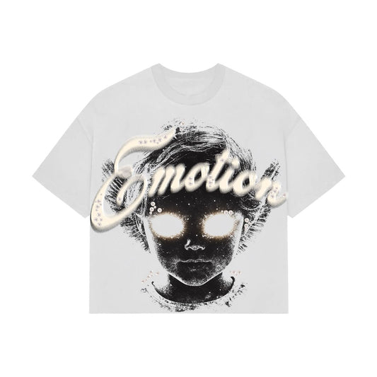 Mixed Emotions Pearl Cropped Tee White