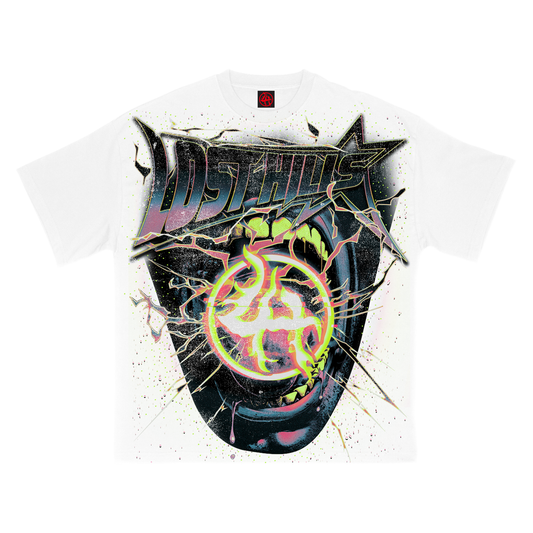 Lost Hills Mouth Logo Tee White