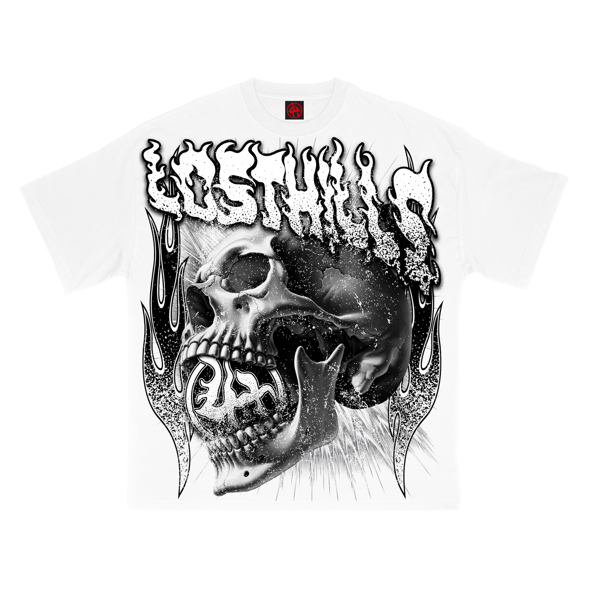 Lost Hills Skull Tee White