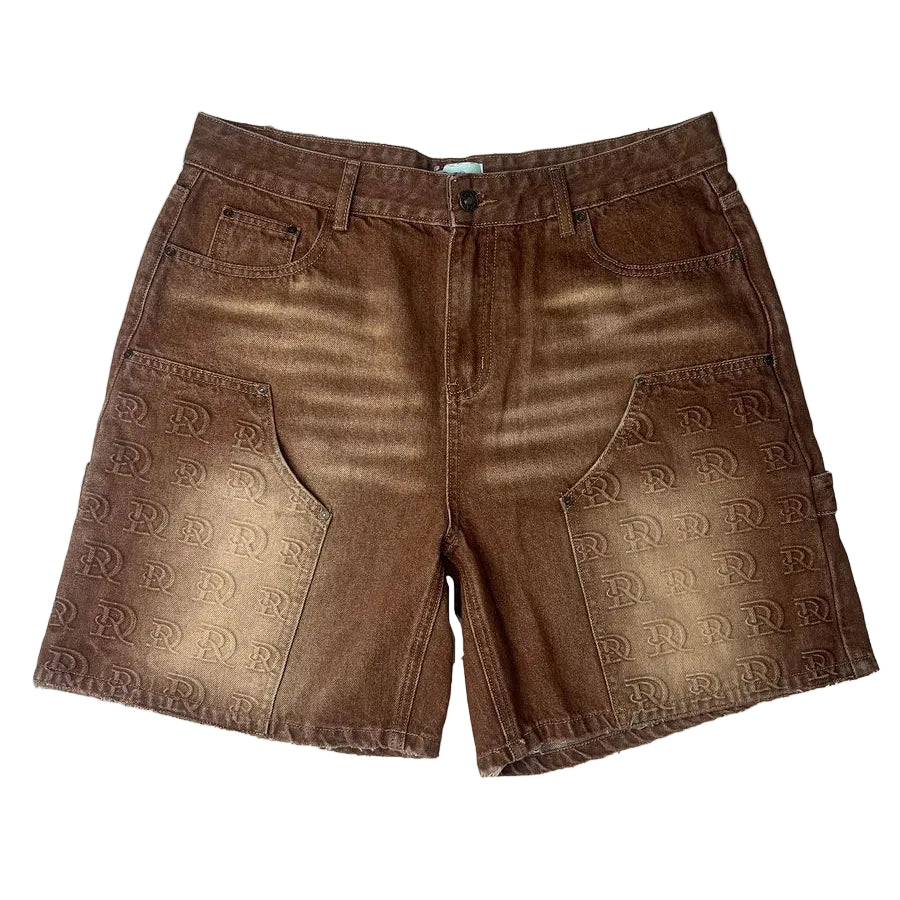 Dry Rot Brown DR Stamped Cargo Shorts