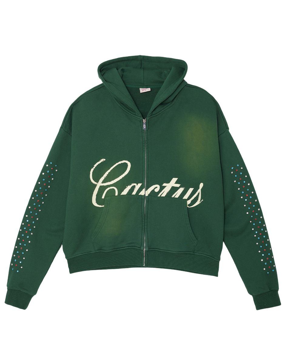 Cactus Valley Hidden Crystal Zip Hoodie