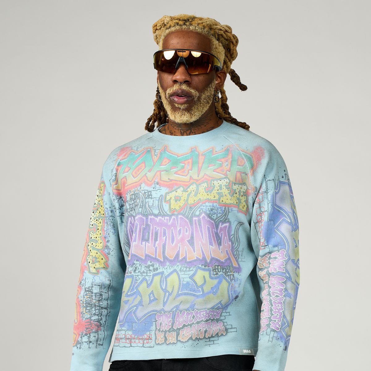 DUAA Teal Graffiti Art Long Sleeve
