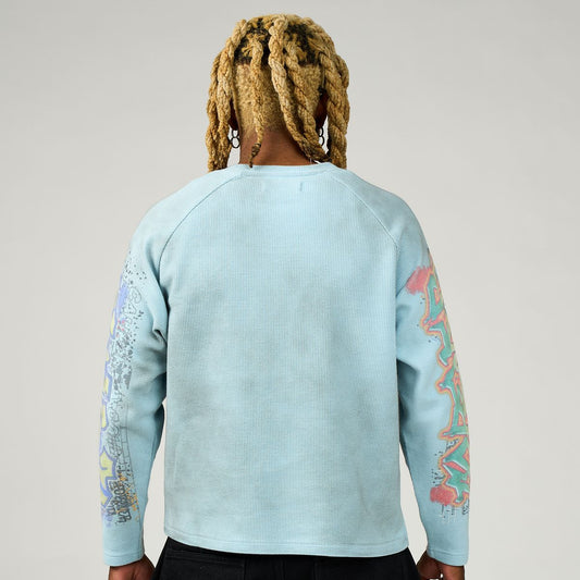 DUAA Teal Graffiti Art Long Sleeve
