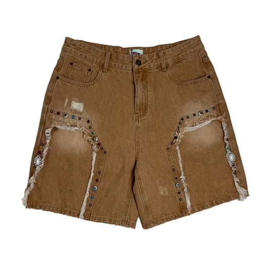 Dry Rot Brown Cowboy Jewelz Shorts