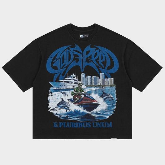 Godspeed GMYC Wave Runner Black T-shirt