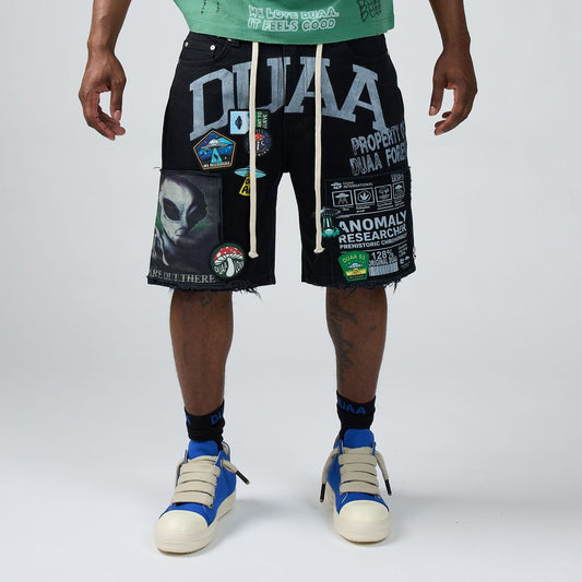 DUAA UFO Black Jorts