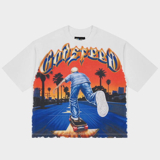 Godspeed Kick Push White Tee