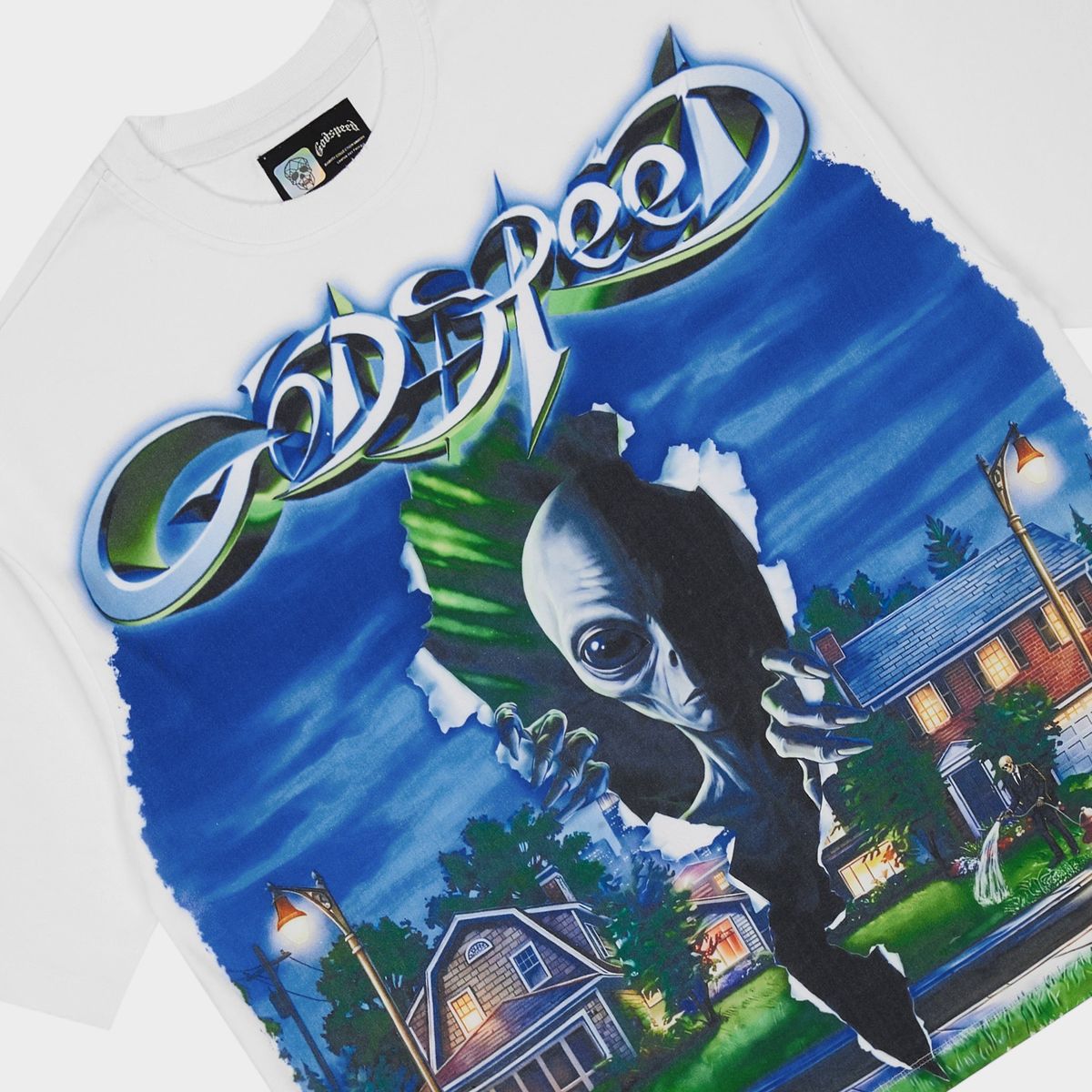Godspeed Neighborhood Watch White Tee