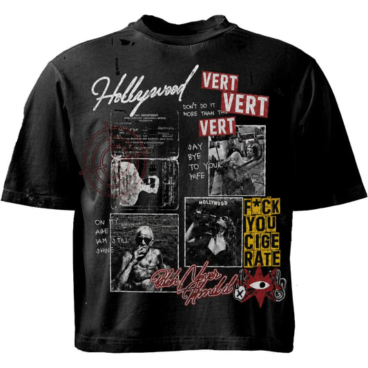 Retrovert Hollywood Vert Black T-Shirt