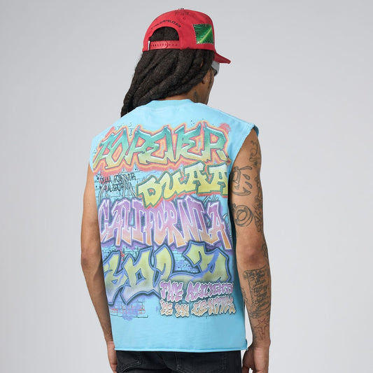 DUAA Wall Graffiti Cutoff Tee