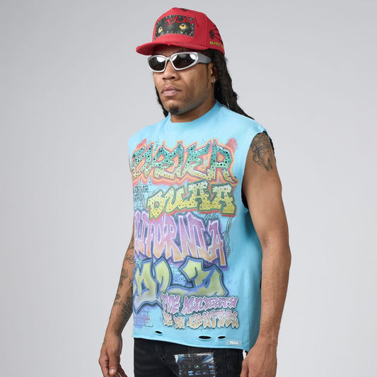DUAA Wall Graffiti Cutoff Tee
