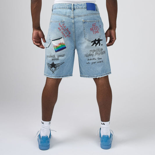 DUAA Teleport Blue Jorts