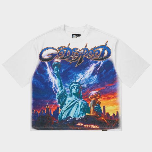 Godspeed Liberty Reigns White Tee