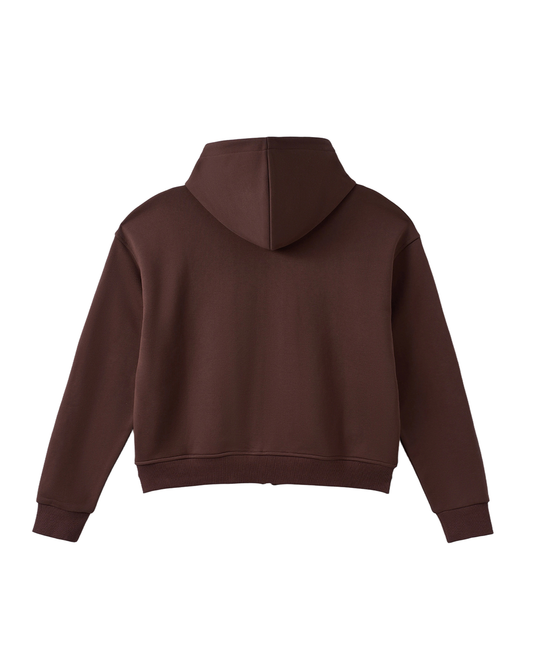 Cactus Valley Brown Crystal Cactus Zip Hoodie