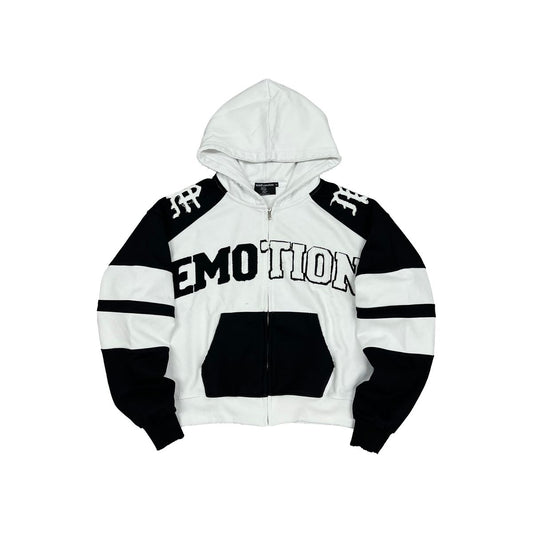 Mixed Emotions Black/White “Varsity” Hoodie