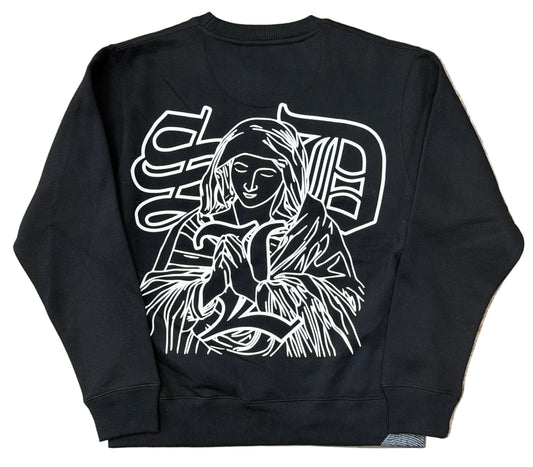 Skys Da Limit Black Glock Rhine Stone Crew Neck