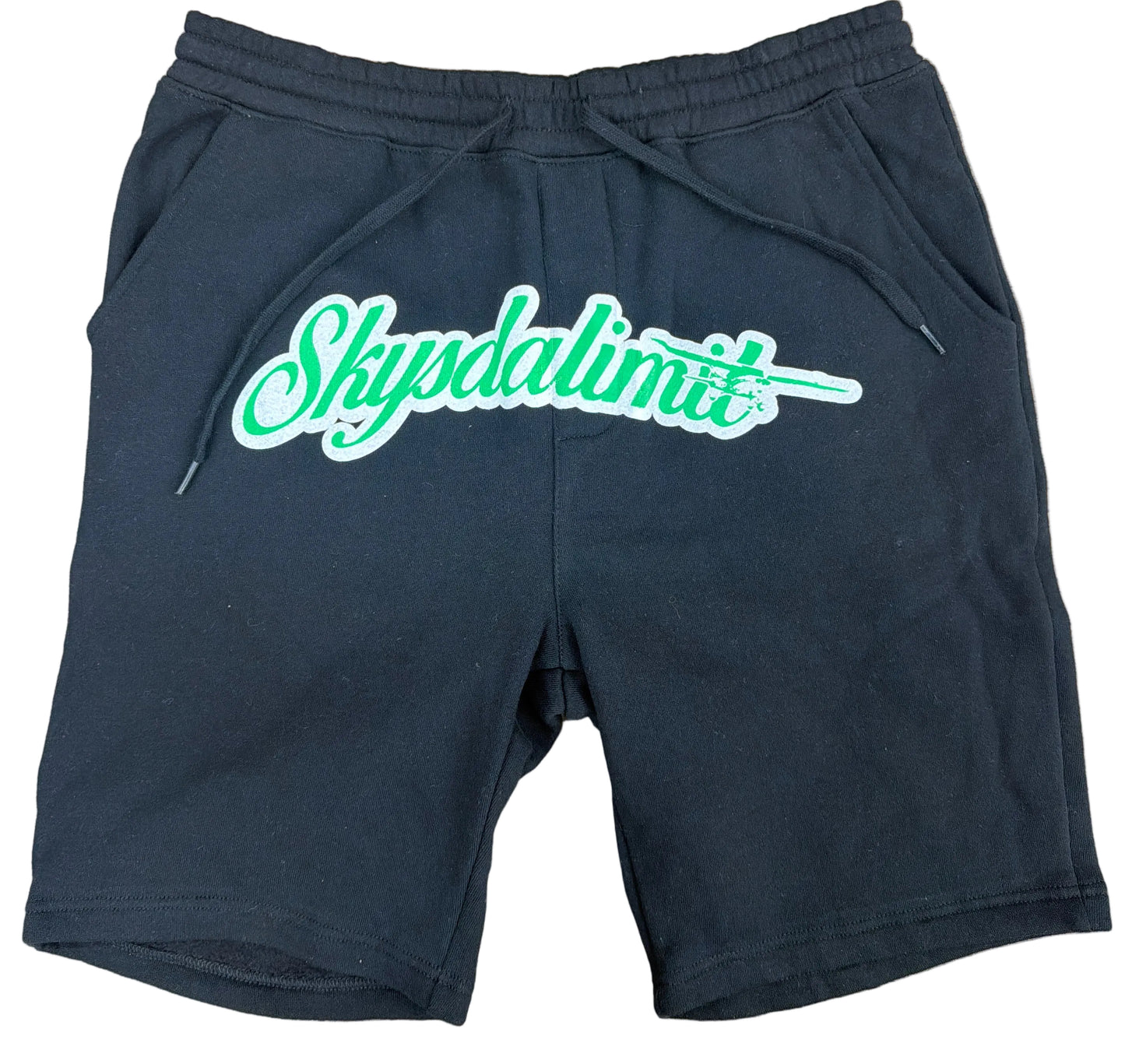 Skys Da Limit Black/White/Green Logo Shorts
