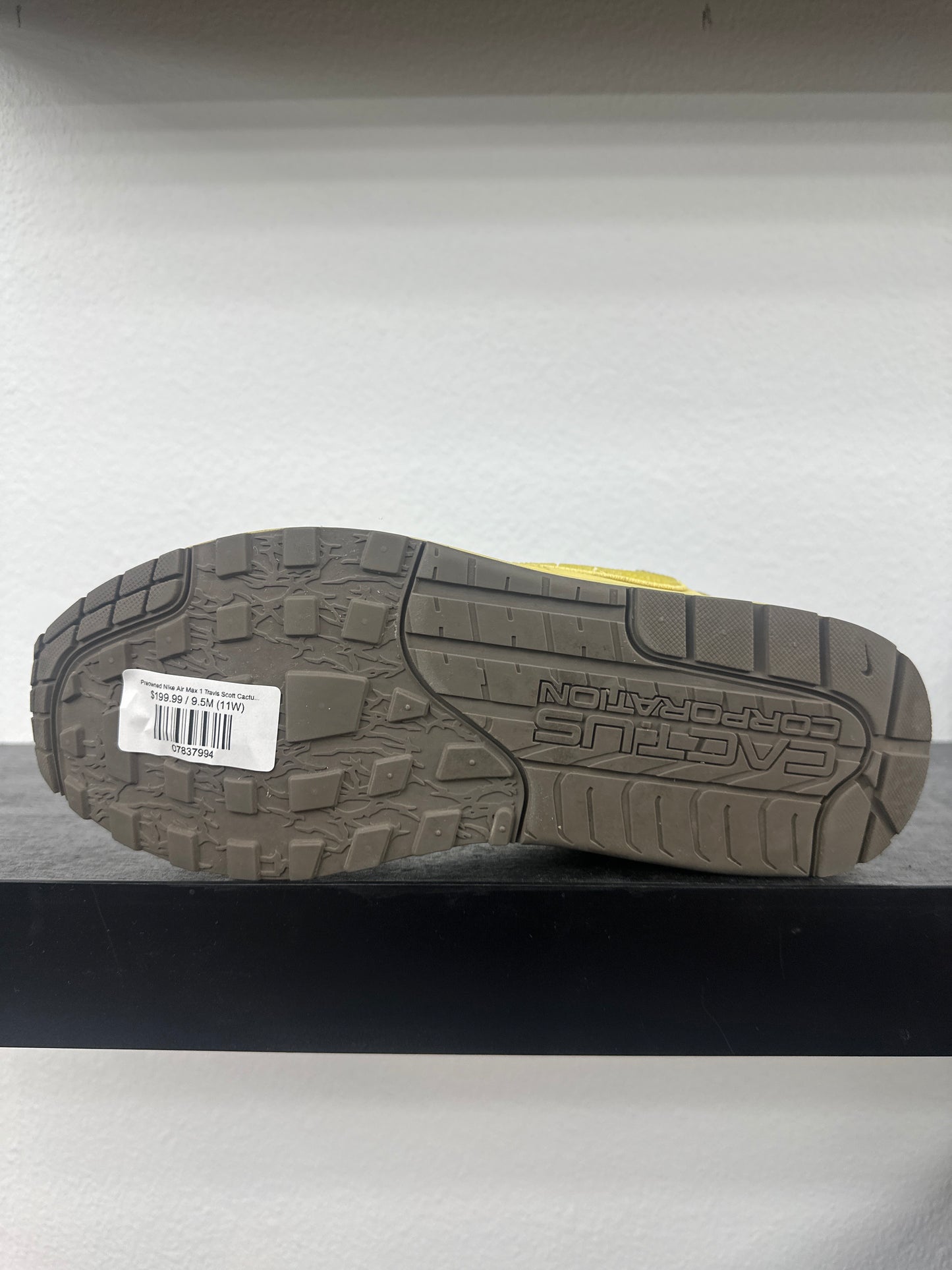Preowned Nike Air Max 1 Travis Scott Cactus Jack Saturn Gold