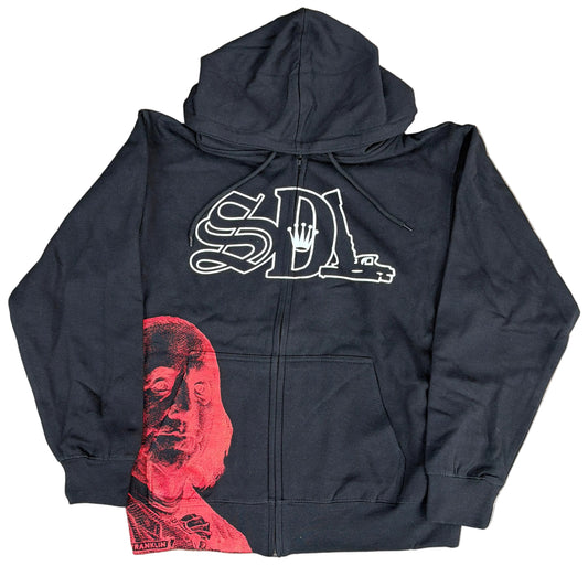 Skys Da Limit Black/Red Benjamin Zip Up