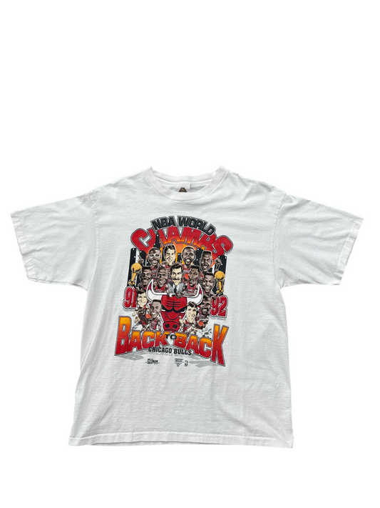 1990's Chicago Bulls Caricature Champs Tee