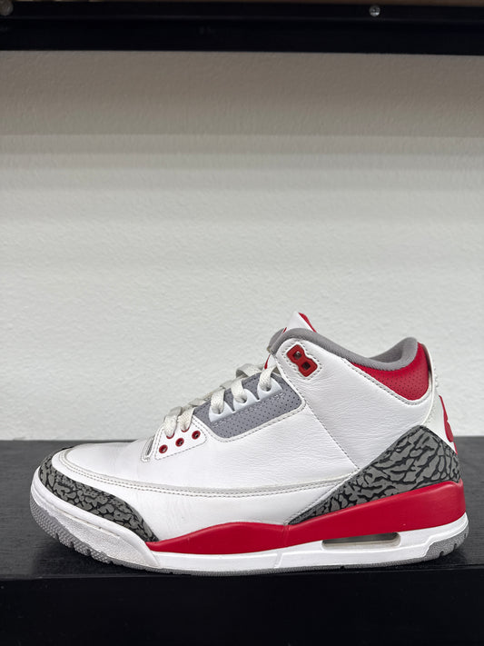 Preowned Jordan 3 Fire Red